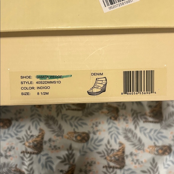 Michael Kors Denim Damita Espadrille Wedges - 8.5 - Picture 5 of 5